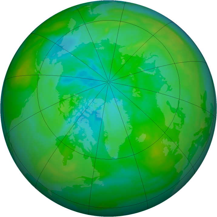 Arctic ozone map for 01 August 2014
